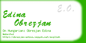 edina obrezjan business card